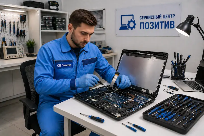 Замена шлейфа матрицы ноутбука в Севастополе