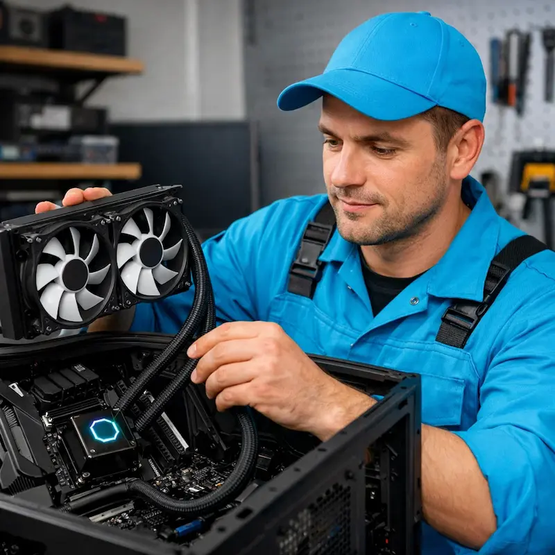 Установка водяного охлаждения на компьютер в Севастополе