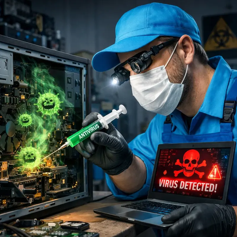 Лечение компьютера от вирусов в Севастополе на дому